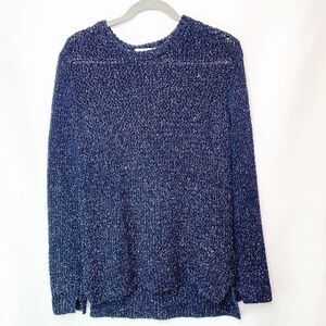 Rag & Bone Navy Blue Marled Oversized Knit Sweater Size XS Loose Fit